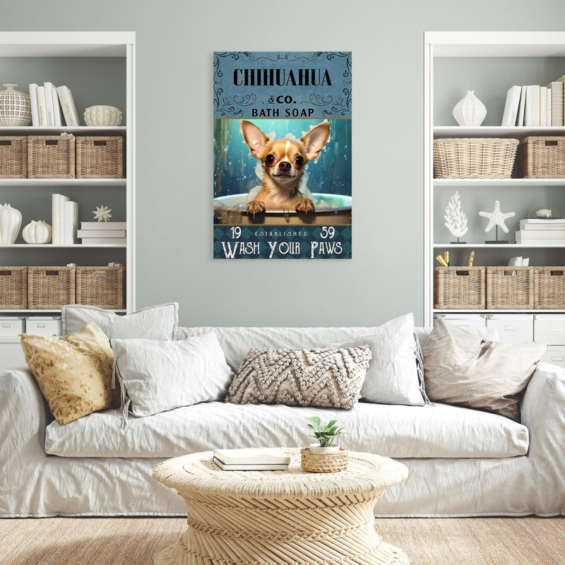 Impression sur toile Chihuahua, H 36 po x l 24 po x P 1,25 po