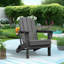 Chaise Adirondack pliante en polyéthylène haute densité Delman avec porte-gobelet double-1361014135