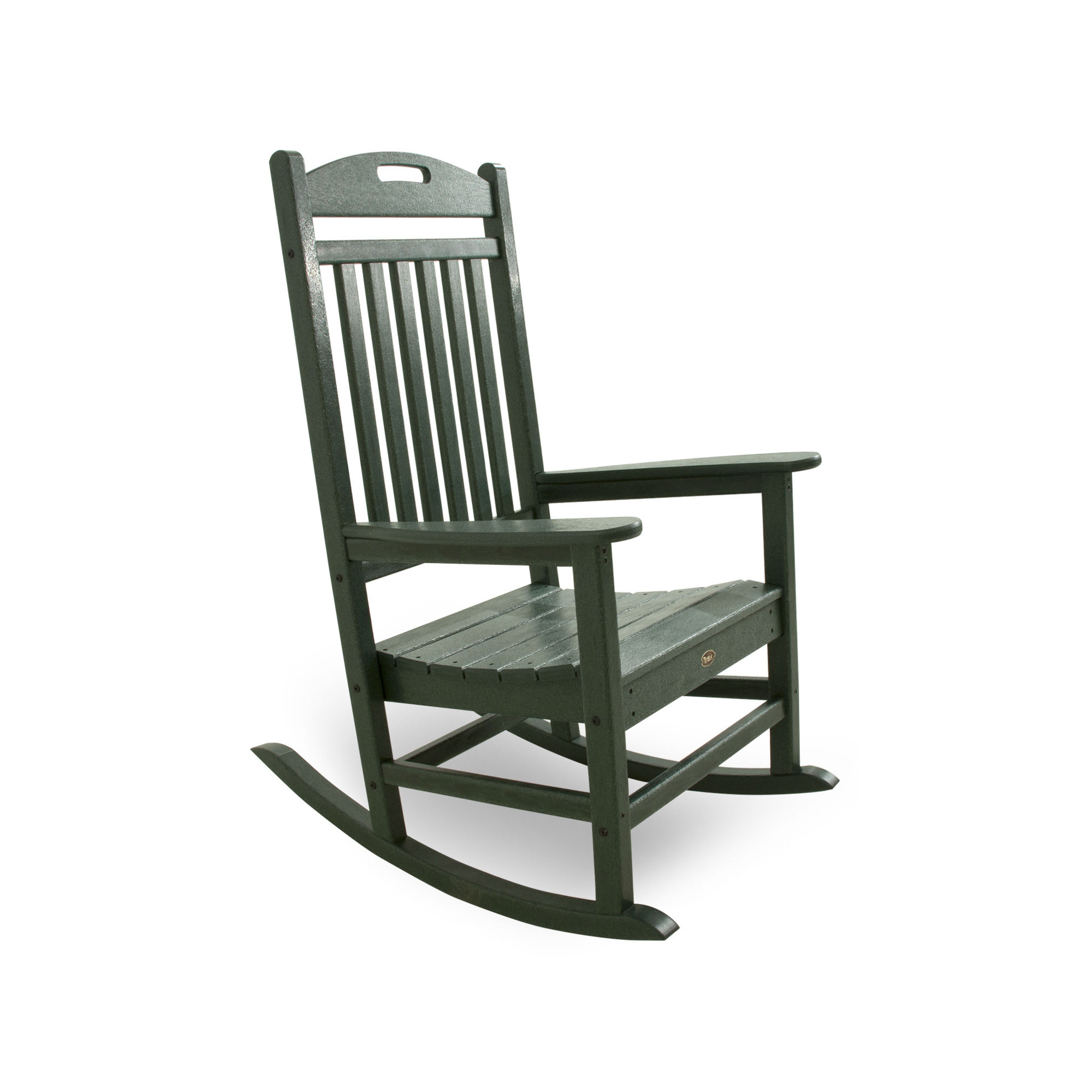 POLYWOOD Yacht Club Rocking Chair, Dark Green