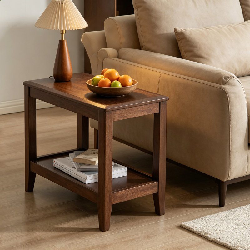2-Tier Solid wood End Table