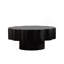 Table basse festonnée noire: forme unique à bord ondulé, pièce centrale élégante pour les espaces élégants.