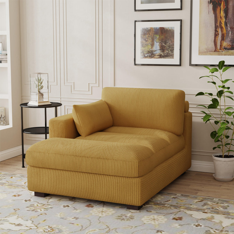 Stoneville 106.7Cm Square Arms Sofa & Chaise, Orange