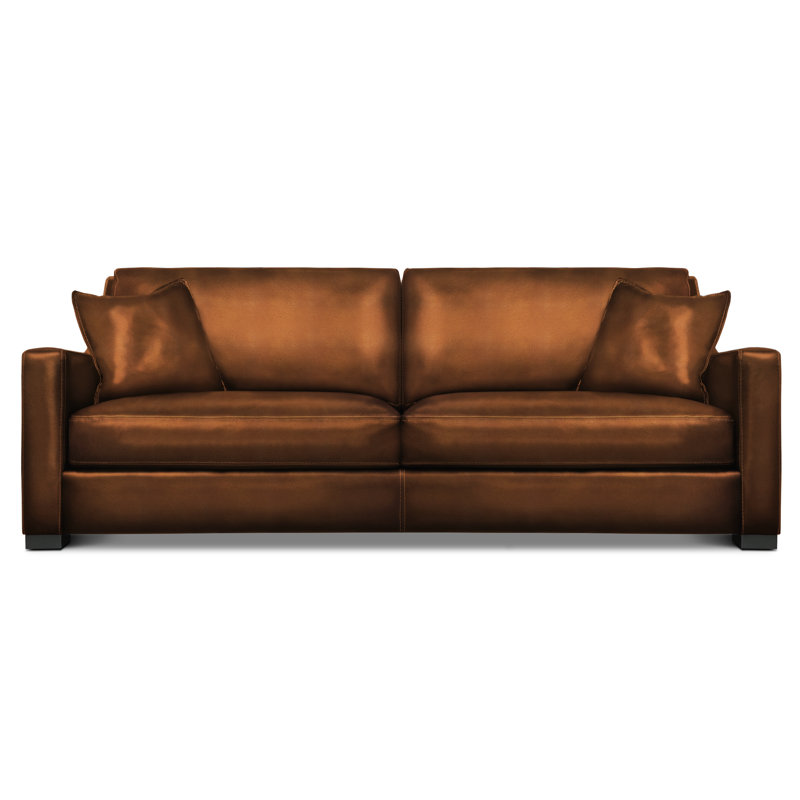 Veracruz Leather Sofa, Polo (Maestro Artisano), Espresso