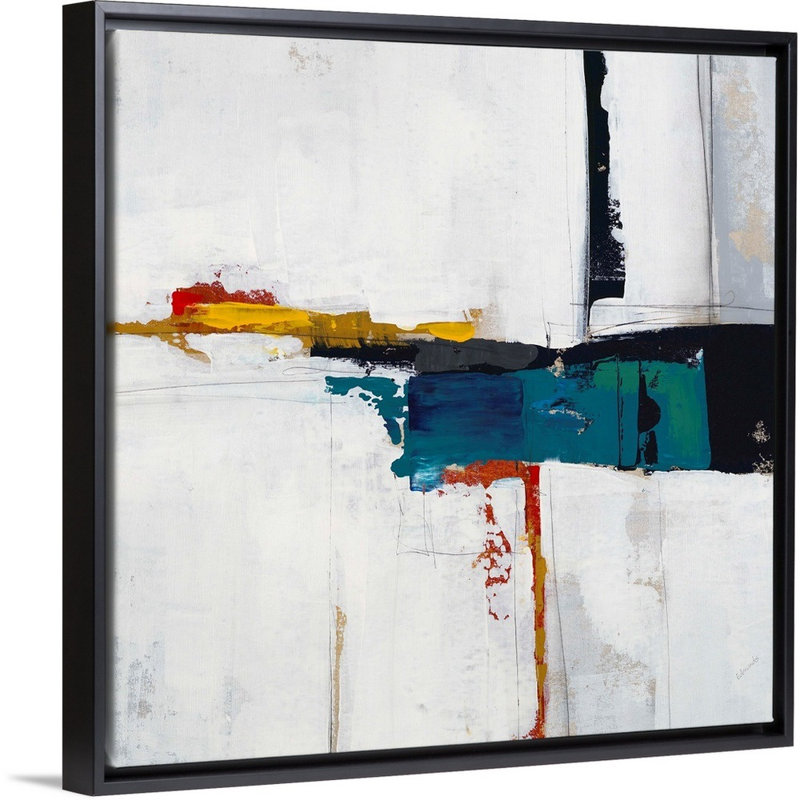 " Seconds Of Circumstance II " by Sydney Edmunds Painting Print, Floater Framed Print, 37.25" H x 37.25" W, Black