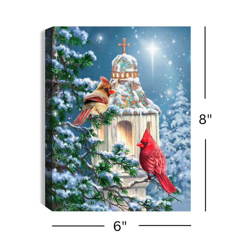 Ikeda - Toile de table illuminée 8 x 6 Little Cardinal Chapel