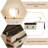 47.24"Modern Black and Cream Extendable Vanity and Storage Cabinet With Mirror
