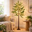 71 " Bronzed Tree Floor Lamp
