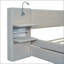 Grand lit plateforme tapissier avec lumières de lecture