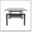 Table basse ronde avec plateau en fer