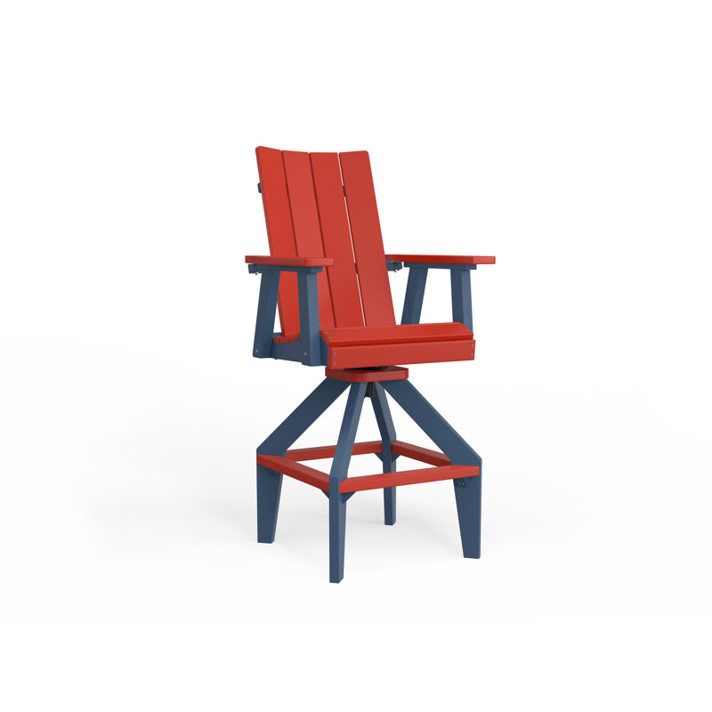 SOL Outdoor Bar Stool, Slate, White
