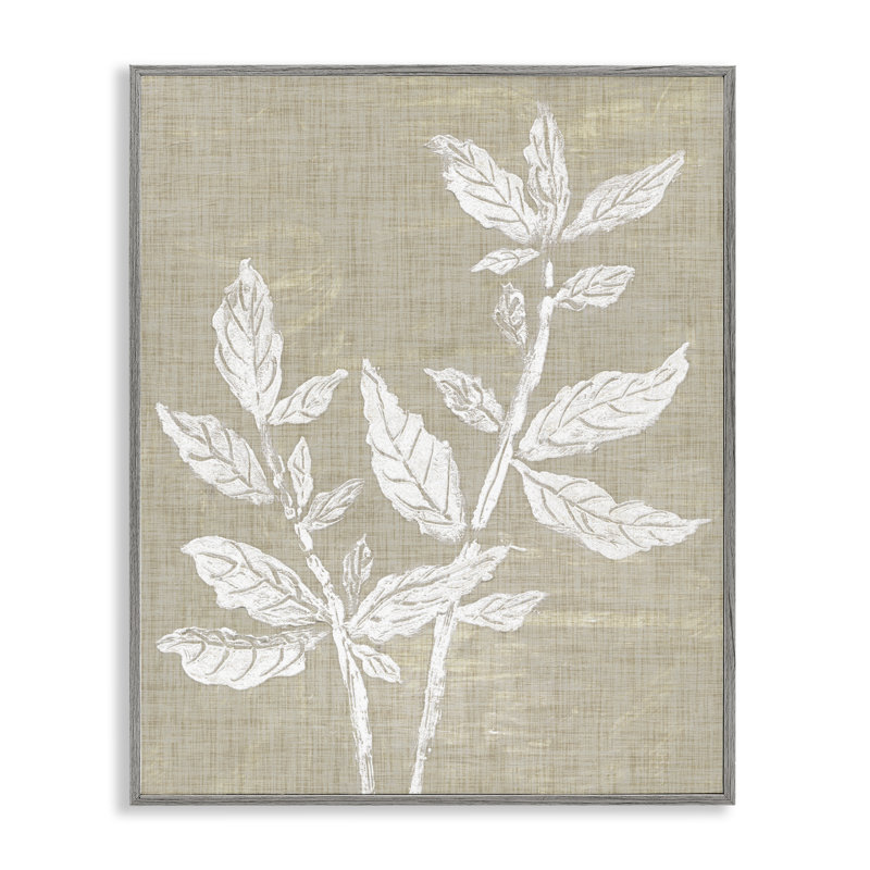 Feuilles de bohème sur giclée encadrée à motif naturel, design par Melissa Wang, Estampe numérique Farmhouse