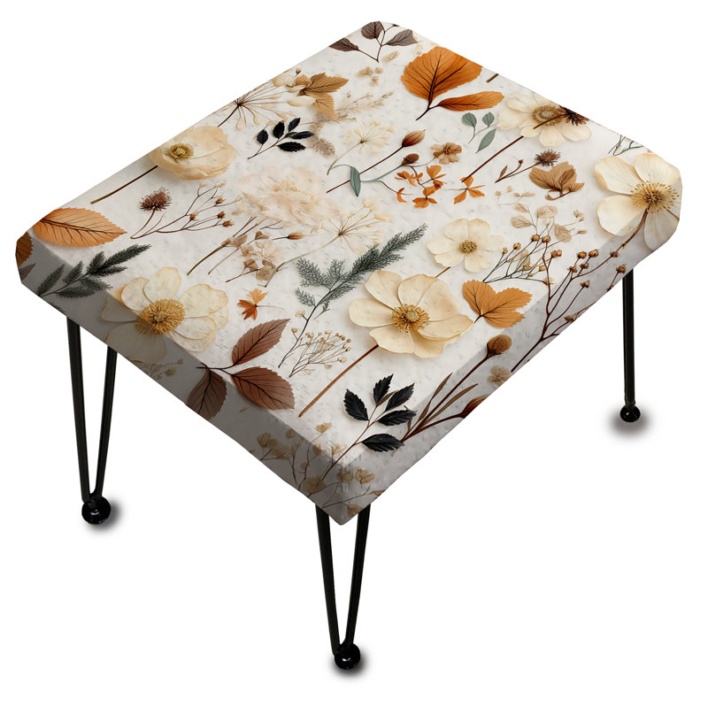 Earthy Serenity - Plants Rectangle Ottoman