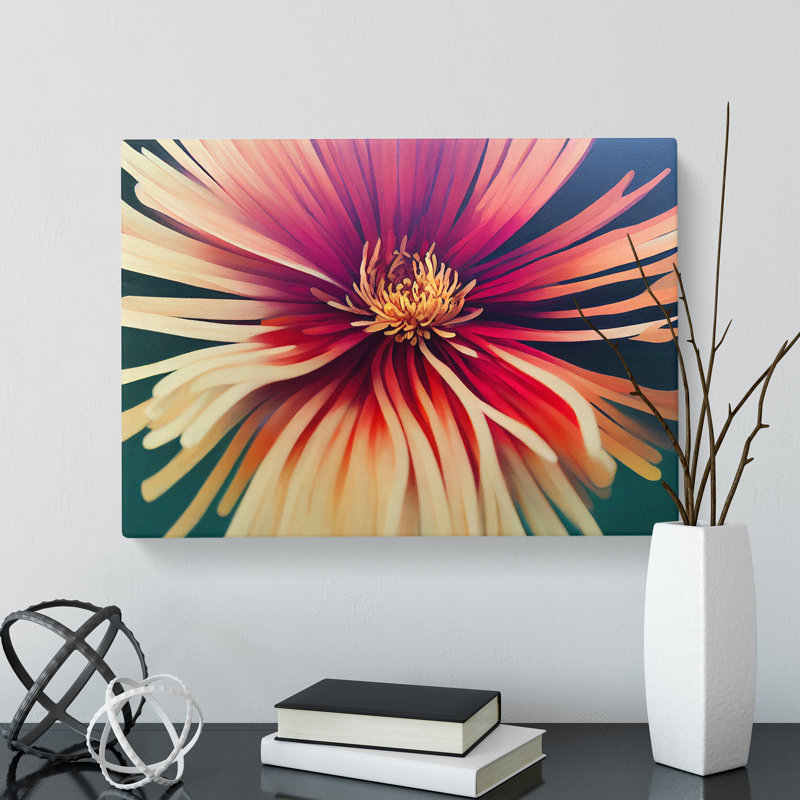 Chrysanthemum Flower Vol.2 - Wrapped Canvas Painting, 50cm H x 76cm W x 3cm D