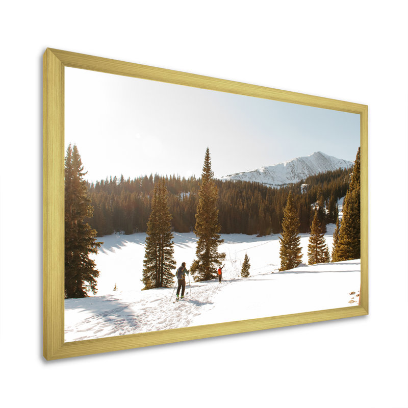 «Winter Alaskan Beauty I» sur toile, H 12 po x l 20 po x P 1 po, Encadrement doré