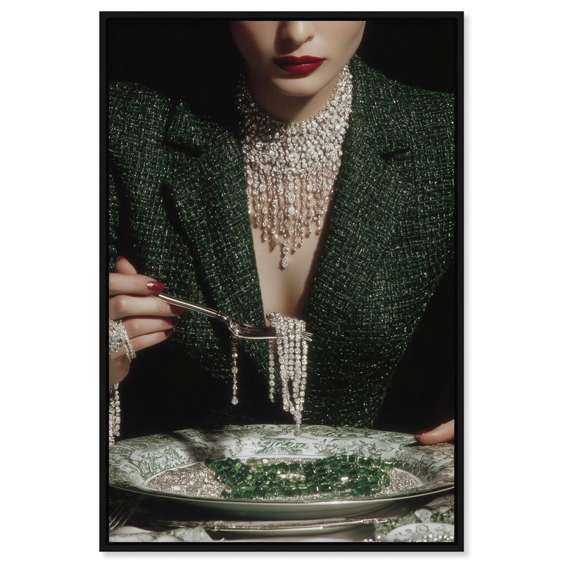 Forest Feast Print by Oliver Gal, 16"H x 11"W, Black Floater Frame