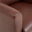 Fauteuil demi-tonneau pivotant à 33 ° en cuir véritable de 33 po de largeur avec structure en bois massif, aucun assemblage requis-286240318