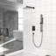 Wall Mounted Shower In Matte Black - 10 Inch Square With Adjustable Slide Bar, -Balanced Valve And Memorable Experience Mesmerizing-120951958