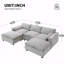 Canapé modulaire Basic, canapé modulaire en chenille avec poches de rangement, ensemble de canapé en U à 5 places avec coussins décoratifs, combinaison libre, canapé Cloud moderne avec 2 repose-pieds mobiles-1029328905