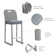 Polyethylene (PE) Wicker Outdoor 28'' Bar Stool with Cushion