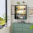 Metal Wall Cabinet with Glass Doors and LED Lights-1174167512