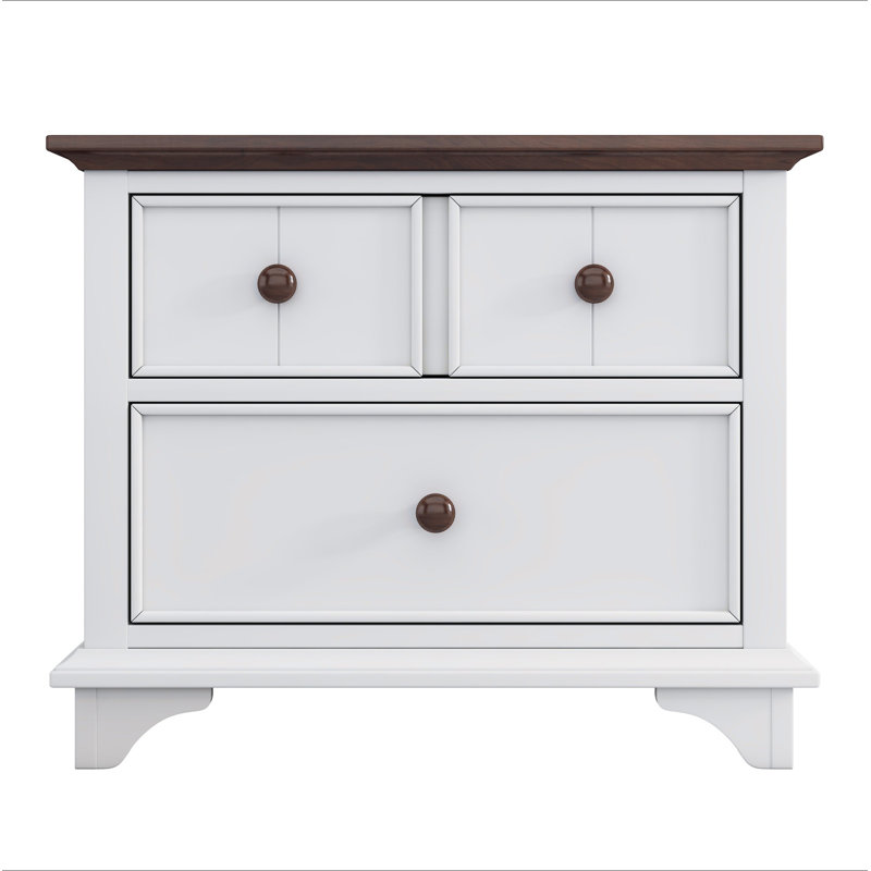 Table de bout en bois à deux tiroirs avec table de chevet pour chambre à coucher, salon et chambre d'enfant