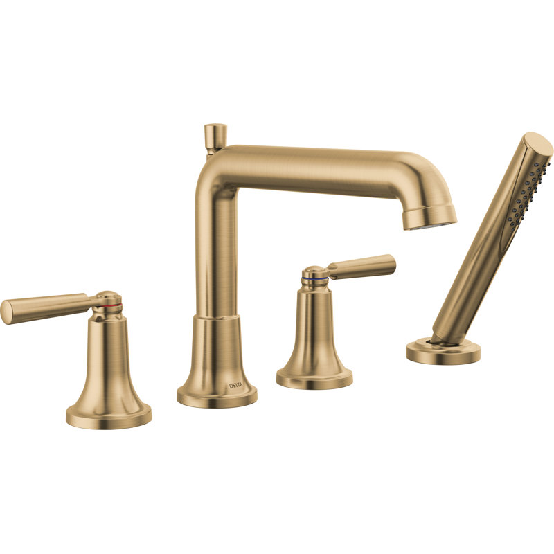 Garniture de baignoire romaine SAYLOR ™, Champagne champagne, Avec douche à main