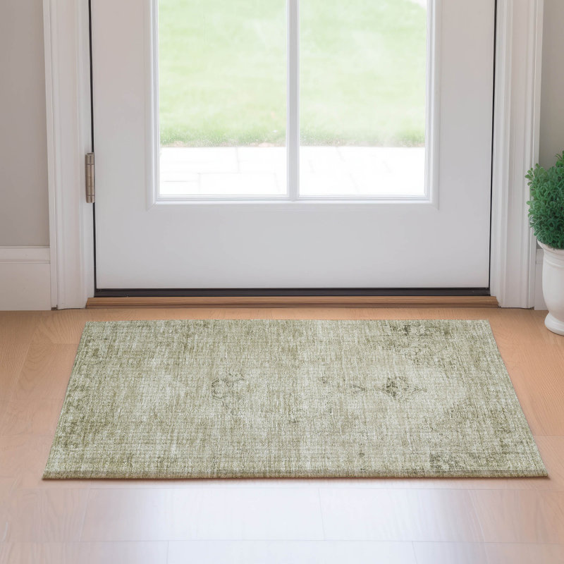 Premium Machine Washable Kiyondrea Beige Rug, Rectangle 1'8" x 2'6"