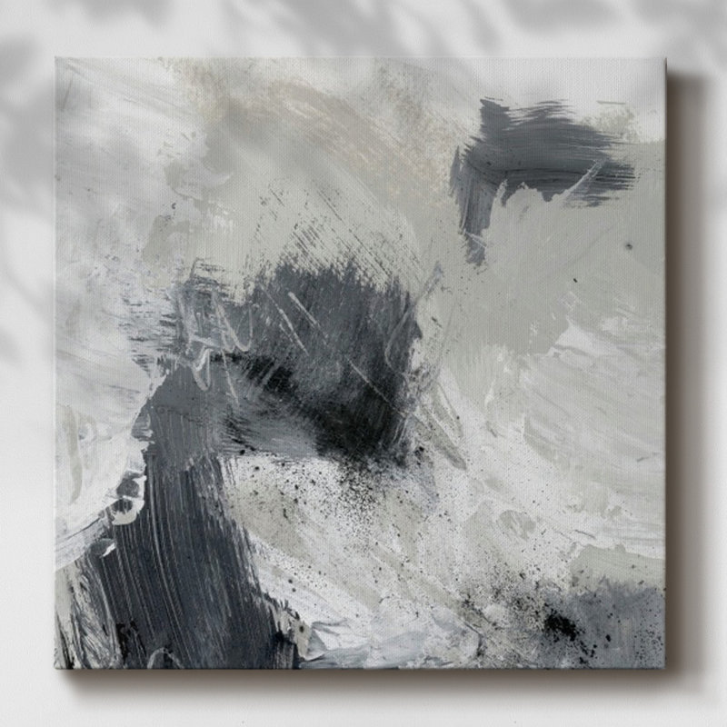 Muddled Neutrals VI-Gallery Wrapped Canvas, 16" H x 16" W