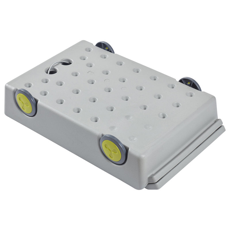 Gray High-Density Polyethylene Locking Under-Bed Storage Safe
