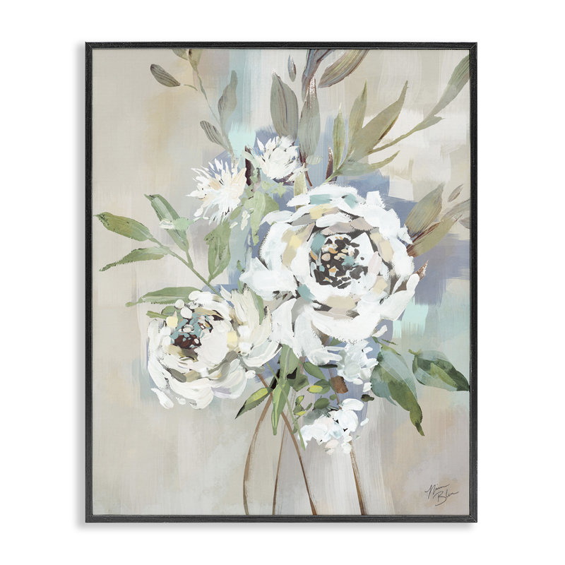 Paquet de roses antiques, estampe numérique encadrée par Nina Blue, H 14 po x l 11 po, Giclée encadrée noir minuit