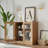 62" Wood Storage Bookcase with Adjustable Shelves with Glass Doors-1385769586