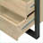 Oak &amp; Rustic Industrial 2-Drawer Bedroom Nightstand
