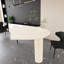 Ensembles de table de salle à manger moderne en MDF avec table crème et chaises vertes en polyuréthane pour la cuisine à domicile