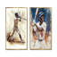 Joueur de baseball blanc sur le terrain I - ensemble d'art mural de baseball sport 2 pièces-1067816459-1067816466-1067816467