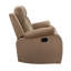 Microfibre avec coins renforcés et support lombaire - Structure en bois franc beige inclinable