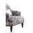 Manito 34" Wide Armchair in Navy/White/Chocolate