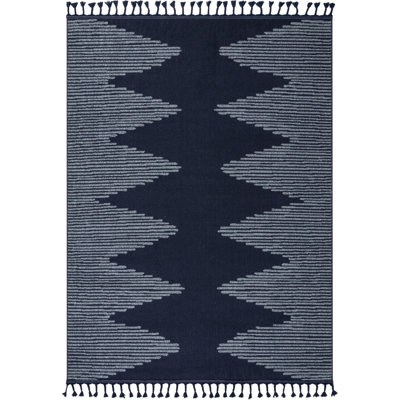 Loop-De-Loop Geometric Synthetic Area Rug