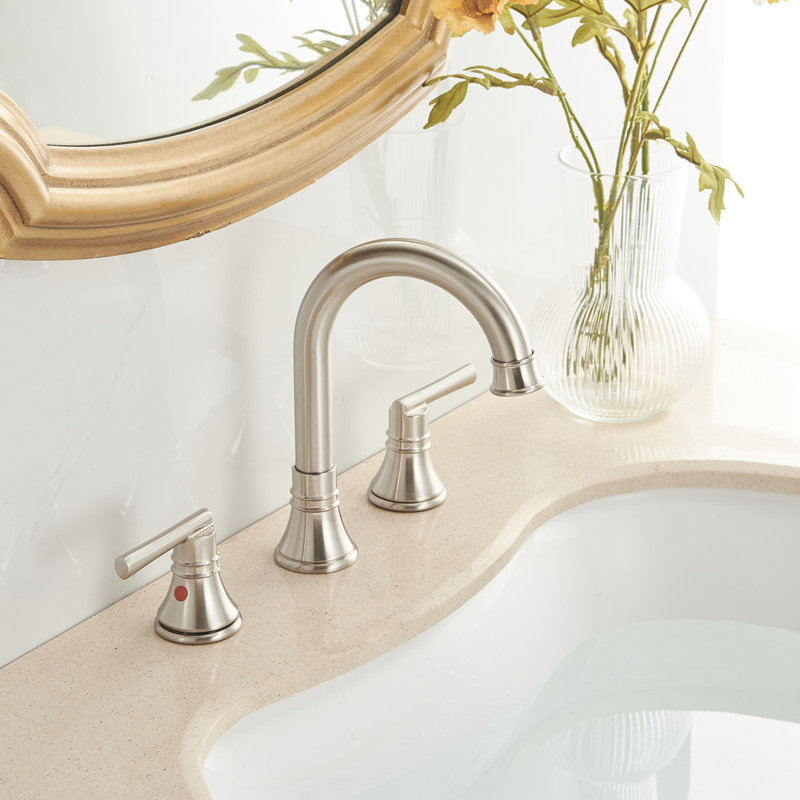 Widespread 2-handle Bathroom Faucet with Drain Assembly, Chrome