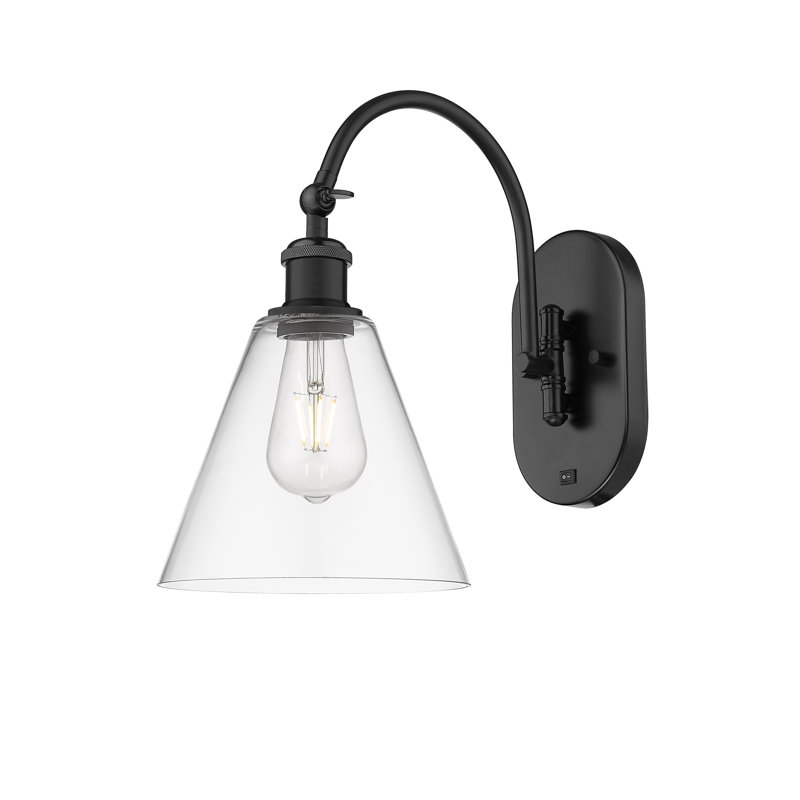 Swing Arm Sconce, No Bulb Included, Matte Black