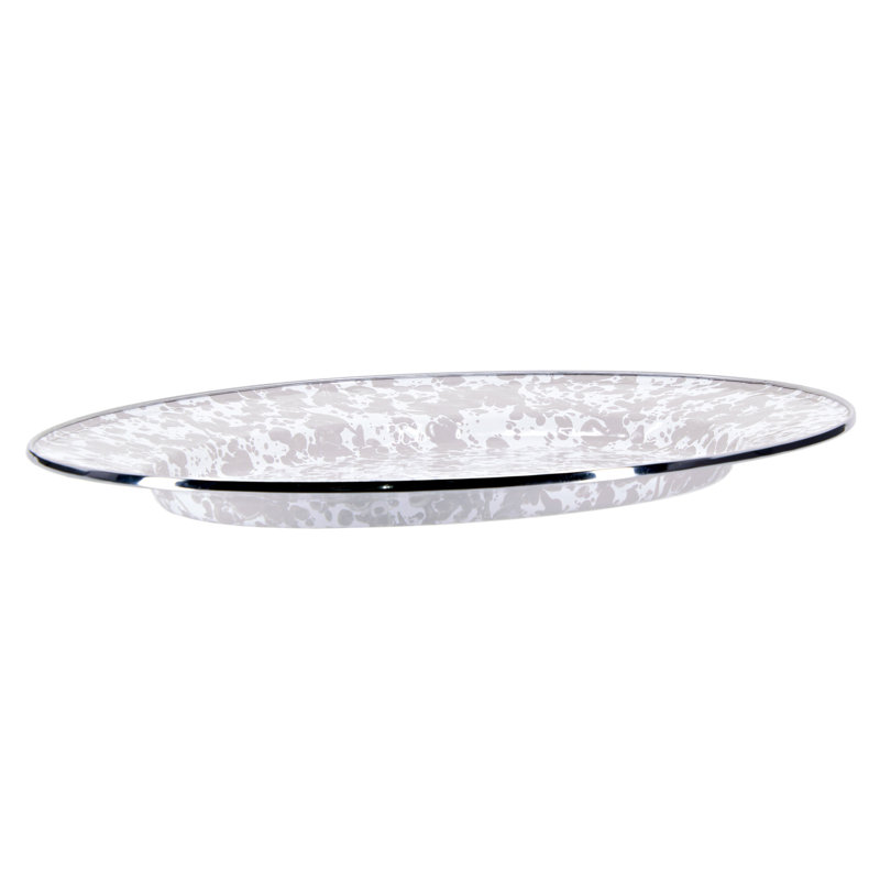 Golden Rabbit Taupe Swirl Platter