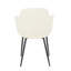 Chaise en métal noir et tissu crème-290882567-290882566