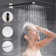 12 in Brushed Nickel Shower Faucet Combo Set Rainfall System With Handheld Spray