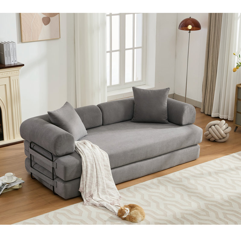 Canapé-lit escamotable escamotable Boneless, Gris