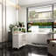 Garde-manger blanc pour la salle de bain et le salon - bibelots de rangement polyvalents
