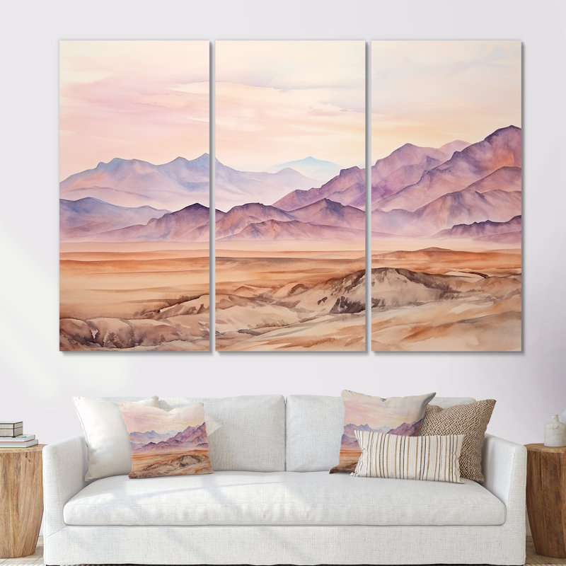 Paysage désertique des montagnes égyptiennes - Égypte, art mural, Toile tendue, H 28 po x l 36 po x P 1 po