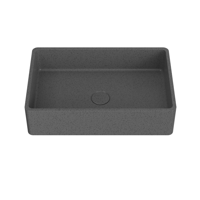 Lavabo de salle de bain en béton, Gris foncé