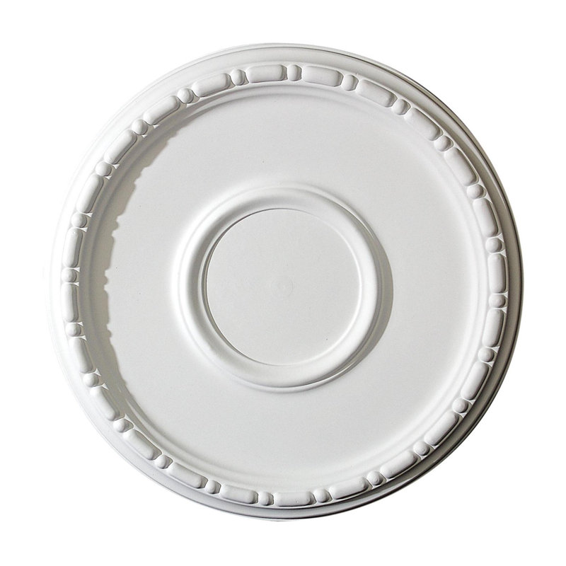 Médaillon de plafond en polyuréthane perlé et baril 16-1 / 2 po x 1-1 / 2 po