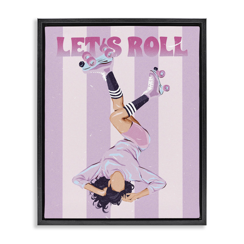 Cadre flottant pour patineuse Let's Roll, design par Ziwei Li, Cadre flottant noir de jais, H 21 po x l 17 po