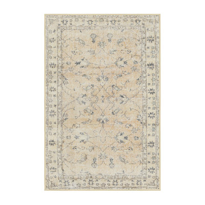 Tapis bleu marine / beige Cou