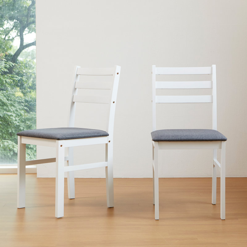 Ensemble de 2 chaises de salle à manger Modern Farmhouse, Blanc